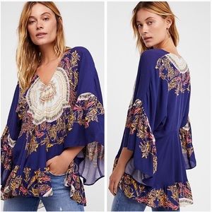 Free People Sunset Dreams Ruffle Top